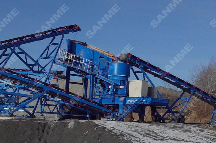 新西伯利亞時(shí)產(chǎn)150噸移動式輝綠巖破碎生產(chǎn)線