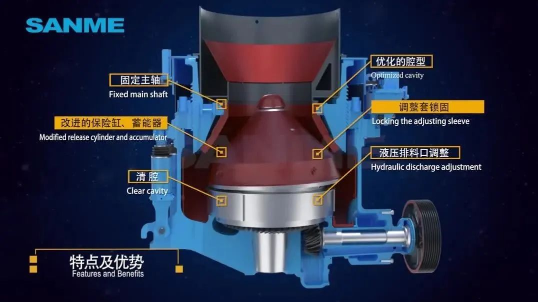 山美E-SMS歐星系列液壓圓錐破碎機(jī)施工現(xiàn)場(chǎng)（一）